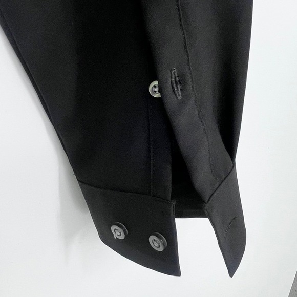 J. Ferrar Dress Shirt Mens Medium 15-15.5 Black Stretch Slim Fit Long Sleeve - Picture 5 of 10